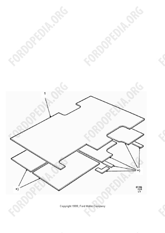 Ford Transit MkIII (1985-1991) - Rear Floormat Less Holes - 100L