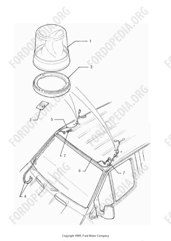 Ford Transit MkIII (1985-1991) - Revolving Lamps 110 Blue-Front R/L