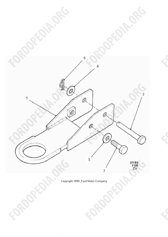 Ford Transit MkIII (1985-1991) - Front Towing Eye To B.T. Spec.