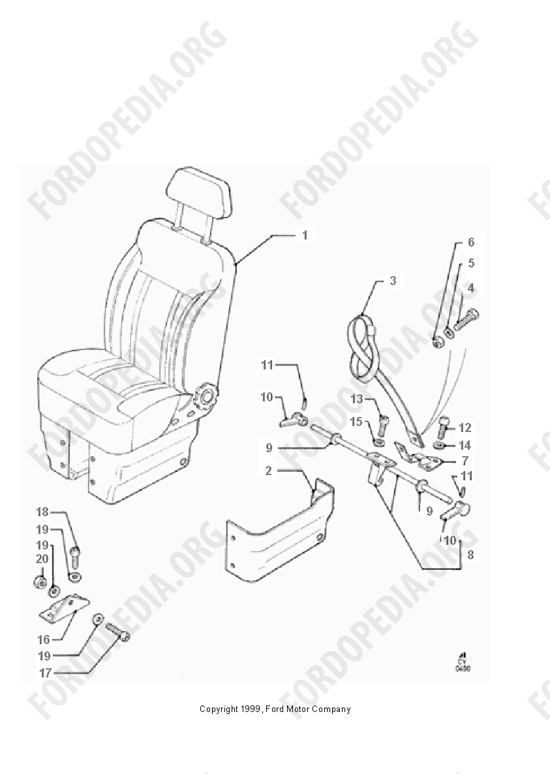 Ford Transit MkIII (1985-1991) - High Back Single Tip Seat Co-Driver