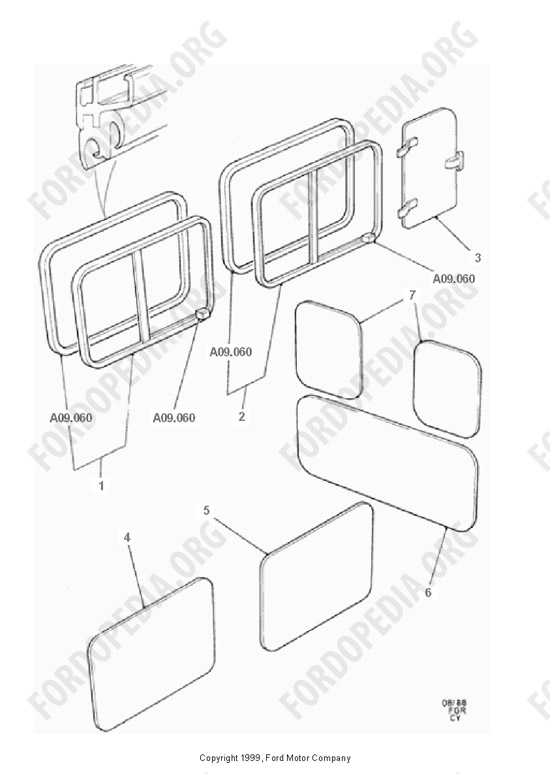 Ford Transit MkIII (1985-1991) - Tinted Glass For Pass/Load Compart.