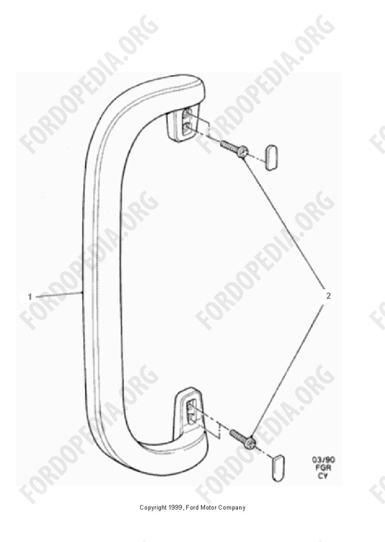 Ford Transit MkIII (1985-1991) - Assist Handle - 'C' Pillar