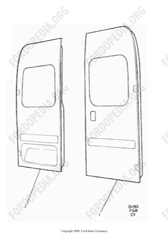 Ford Transit MkIII (1985-1991) - Windowless Rear Doors