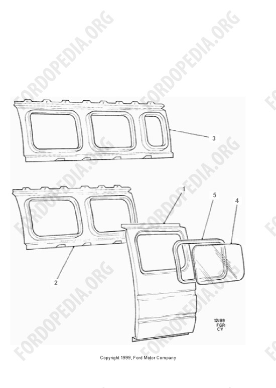 Ford Transit MkIII (1985-1991) - Fixed Window In Van Side Behind Dvr