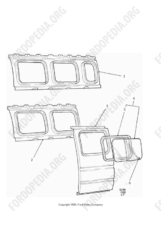 Ford Transit MkIII (1985-1991) - Slide Window In Van Side Behind Dvr