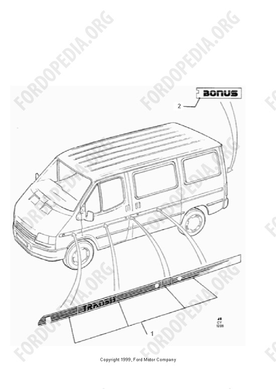 Ford Transit MkIII (1985-1991) - Stripe Decals - 'Bonus'