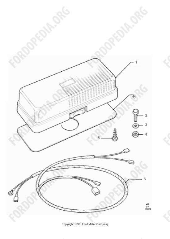 Ford Transit MkIII (1985-1991) - Interior Lamps In Load Compartment