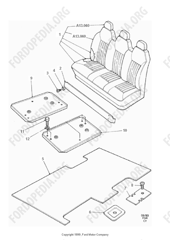 Ford Transit MkIII (1985-1991) - 9 Seat Wide Space-100L H.Back Seats