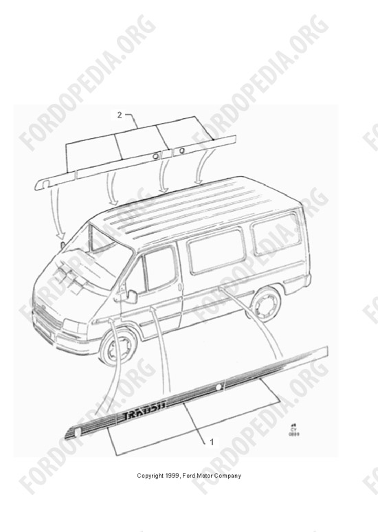 Ford Transit MkIII (1985-1991) - Stripe Decals 1990 Spec Value Prog