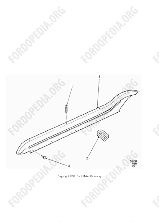 Ford Transit MkIII (1985-1991) - Protection Upper Track Side Load Dr