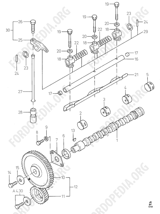 Koeln V6 engines 2.0/2.3/2.8 (1982-1989) - Camshaft/Valve Control/Timing Gear