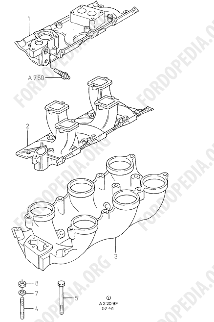 Koeln V6 engines 2.0/2.3/2.8 (1982-1989) - Inlet Manifold