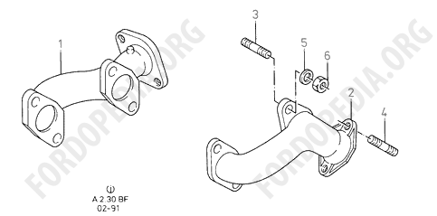 Koeln V6 engines 2.0/2.3/2.8 (1982-1989) - Exhaust Manifold