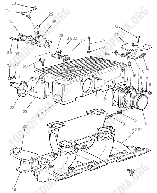 Koeln V6 engines 2.0/2.3/2.8 (1982-1989) - Air Intake System (TV28MFI)