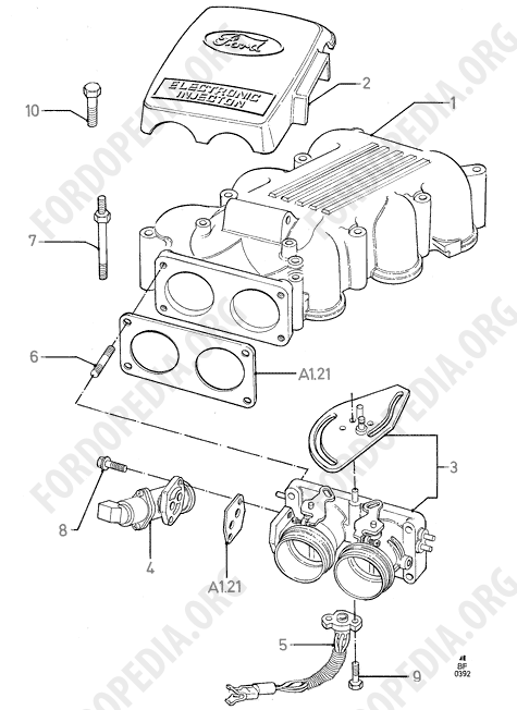 Koeln V6 engines 2.0/2.3/2.8 (1982-1989) - Air Intake System (TV28EFI)