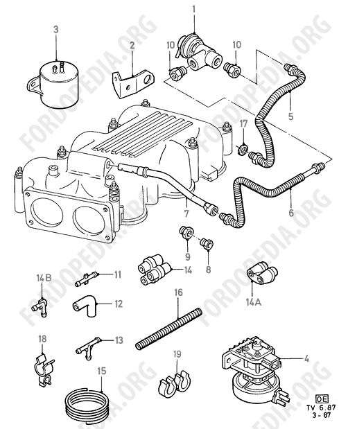 Koeln V6 engines 2.0/2.3/2.8 (1982-1989) - Emission Control (TV28EFI)