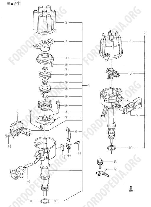 Koeln V6 engines 2.0/2.3/2.8 (1982-1989) - Distributor