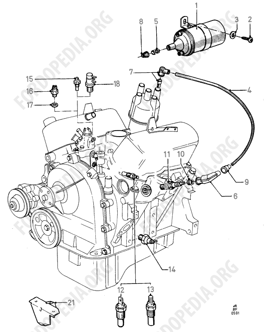 Koeln V6 engines 2.0/2.3/2.8 (1982-1989) - Ignition Coil And Wires/Spark Plugs