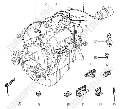 Koeln V6 engines 2.0/2.3/2.8 (1982-1989) - Ignition Wires