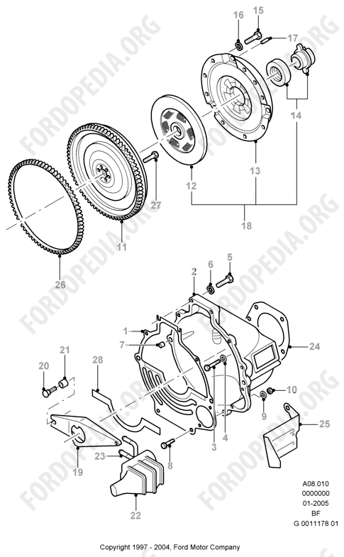 Koeln V6 engines 2.0/2.3/2.8 (1982-1989) - Clutch