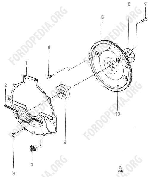 Koeln V6 engines 2.0/2.3/2.8 (1982-1989) - Intermediate Plate And Drive Plate (C3/A4LD)