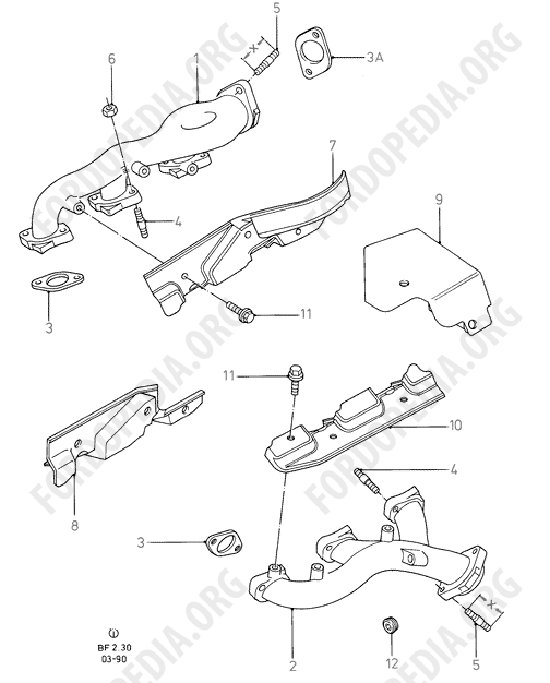 Koeln V6 engines 2.4/2.9 - Exhaust Manifold