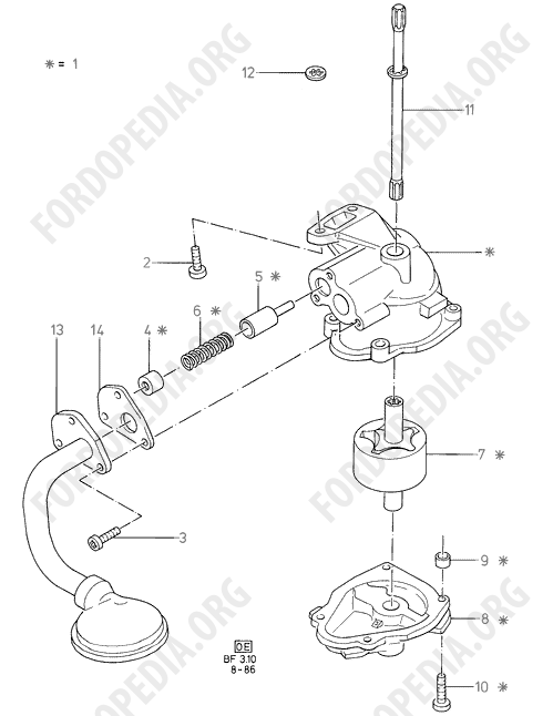 Koeln V6 engines 2.4/2.9 - Oil Pump