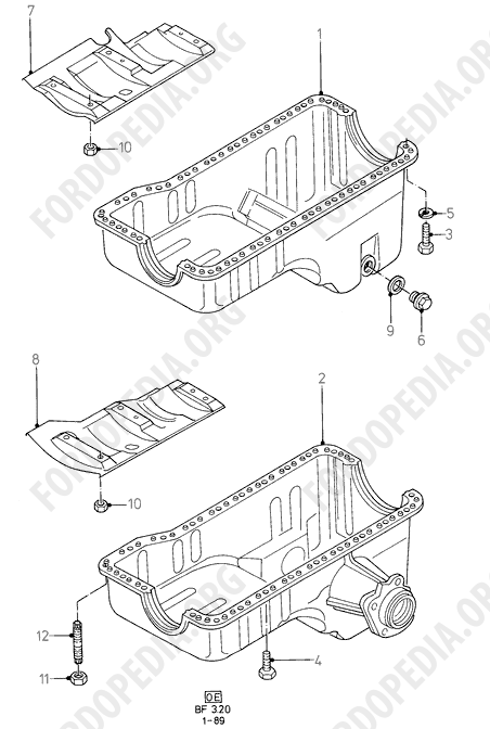 Koeln V6 engines 2.4/2.9 - Oil Pan