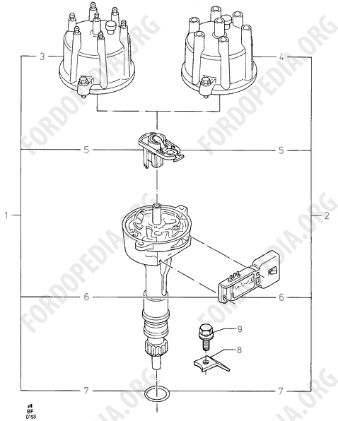 Koeln V6 engines 2.4/2.9 - Distributor