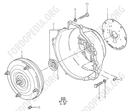 Koeln V6 engines 2.4/2.9 - Converter And Converter Housing