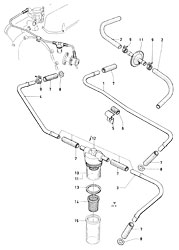 Fuel filter and pipes