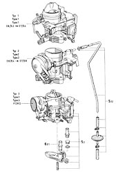One-venturi carburetor (12M/15M)