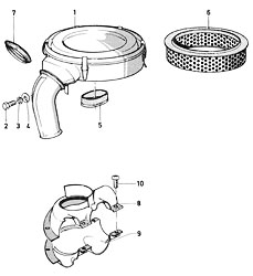 Air cleaners for carburetors types 1 and 2 (Taunus)