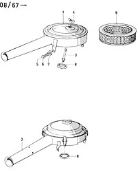 Air cleaners for carburetor type 3 (Transit)