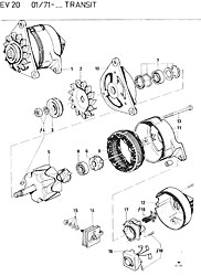 Alternator (Essex) - Lucas 14V/15 ACR