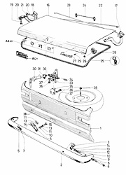 Back panel, luggage compartment door