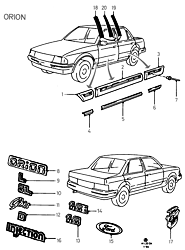 Body Mouldings And Name Plates (ORION)