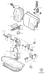 Rear Seat 2-Piece Back (LIFTBACK 3D/5D, KOMBI/ESTATE)