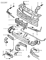 Body Front / Grille / Bumper Spoiler (ESCORT)