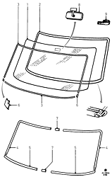 Windscreen / Inside Rear View Mirror  