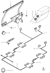 Electric Window Controls - Front Door (EXCEPT VAN)