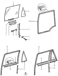 Rear Door Glass Frame Mouldings