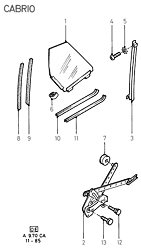 Retractable Quarter Windows / Regulators (CABRIO)