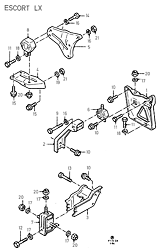 Engine Mounting (LIFTBACK 3D/5D, LX)