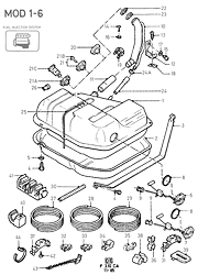 Fuel Tank And Related Parts (EXCEPT VAN)