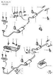 Exhaust System (BL11 -08.83, HL11)