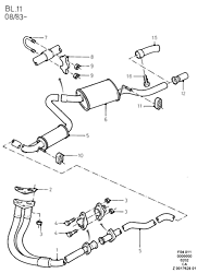 Exhaust System (BL11 08.83-)