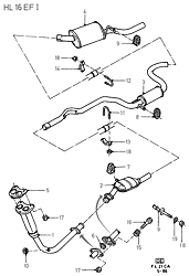 Exhaust System With Catalyst (HL16EFI)