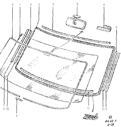 Windscreen, Inside Rear View Mirror