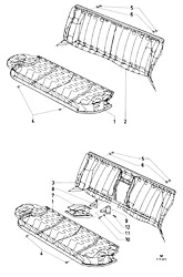 Rear seat cushion, rear seat back (4D SALOON/SEDAN, COUPE)